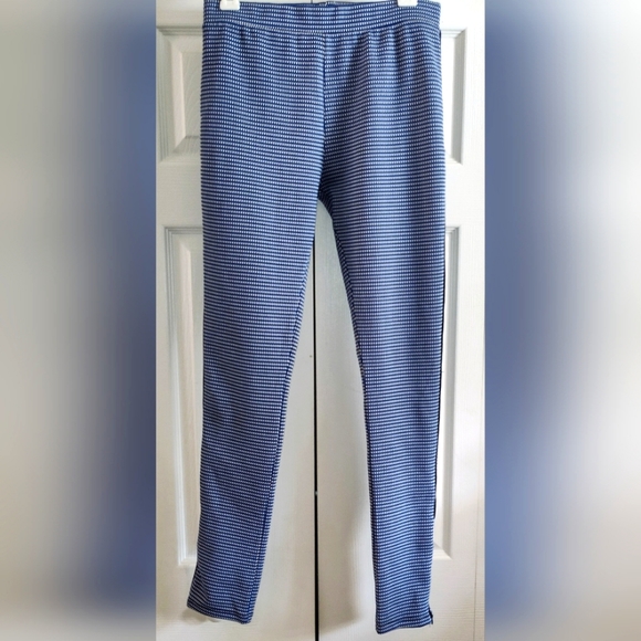 NWOT Zara Micro Plaid Stretch Ankle Zip Pants, Size L. - Picture 1 of 6
